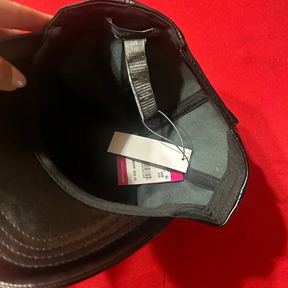 Leopard and vegan faux leather Cap - Picture 4 of 4